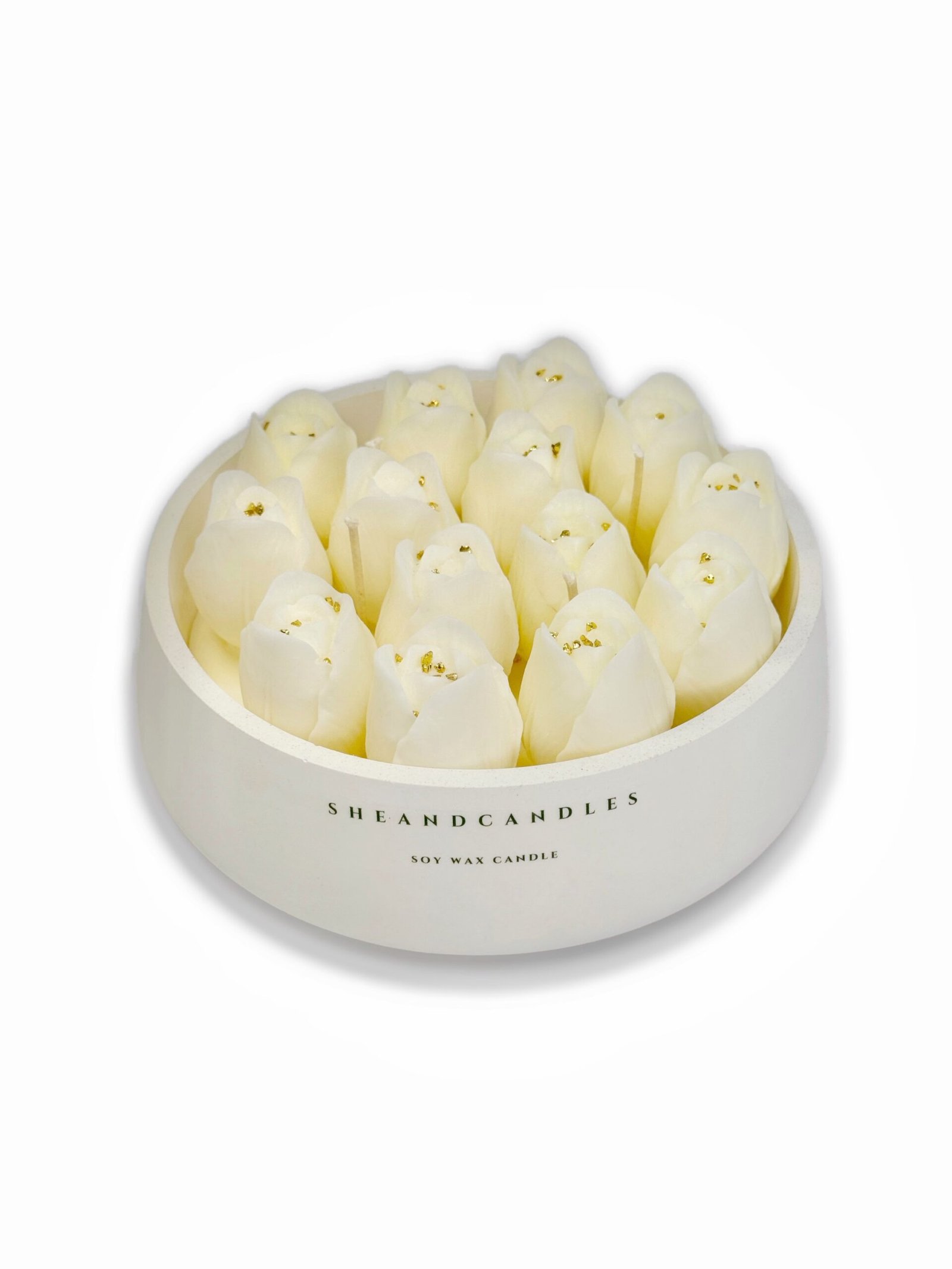 Tulip Garden in Stone Bowl